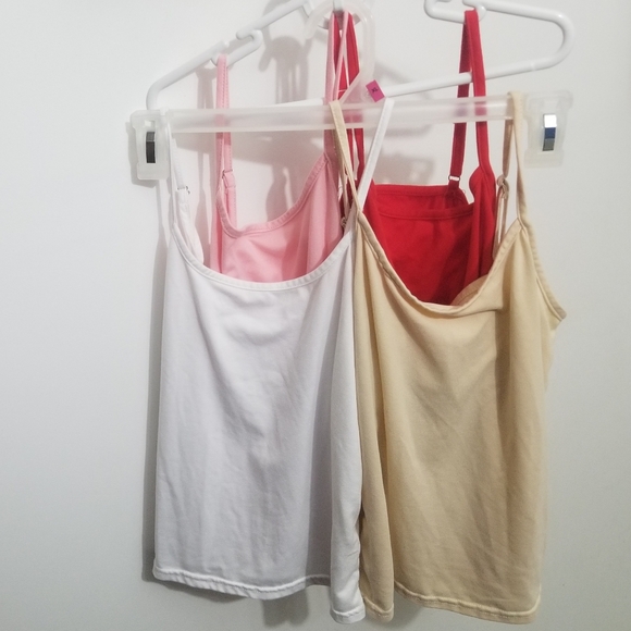 Tops - 4 EUC spaghetti strap tops with adjustable strap lengths (size runs small)